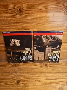 1000 Events World Atlas & 1000 Events That Changed America Rand McNally Newsweek - Picture 1 of 8