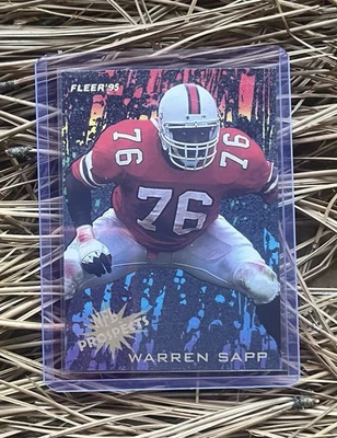1995 Fleer NFL Prospects Warren Sapp Rookie Bucs #14 - Image 1 of 2