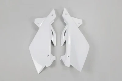 UFO Plastics Side Panels - White Motorcycle Dirt Bike HU03317-041 0520-0594 - Image 1 of 4