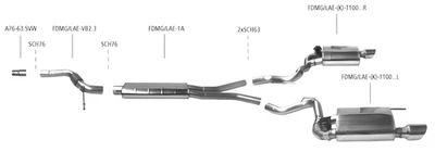 Bastuck Komplettanlage - Ford Mustang LAE 2.3 EcoBoost - Bild 1 von 3