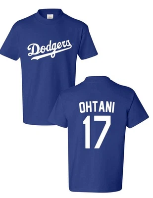 YOUTH  Ohtani # 17  Los Angeles Baseball T-SHIRT  FREE SHIPPING - Image 1 of 2