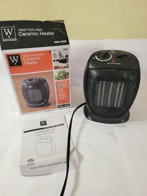 WestPointe 1000/1500W Calentador Cerámico Habitación Pequeña 3 Ajustes 120V - Usado 1 Vez Foto 1 de 4