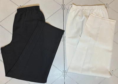 Pantalones Pull-On De Colección Blair Talla 14 Blanco/Negro Tiro Alto Comodidad Lote de 2 - ¡NUEVOS! Foto 1 de 4