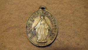1830 MIRACULOUS MEDAL, bronze French "Mary Conceived Without Sin" - Picture 1 of 4