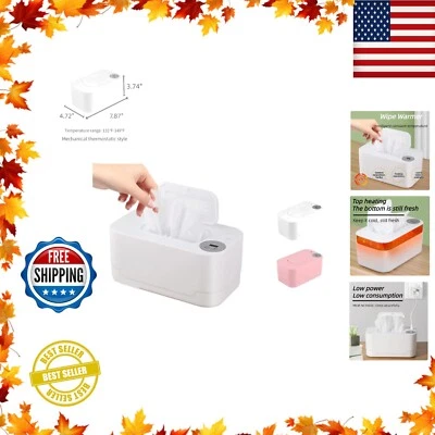 Calentador de toallitas húmedas para bebés Dispensador Soporte Calentador Superior Estuche de calefacción Pantalla LED Foto 1 de 4