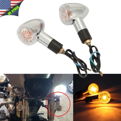 2x Motorcycle Turn Signals Lights For Honda VTX 1800 TYPE C R S N F T RETRO C - Image 1 of 4