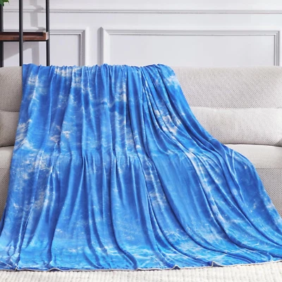 Cooling Blanket (90"X108"King Size) for Hotsleepers,Decortive Tie Dye,Absorbs He - Image 1 of 4