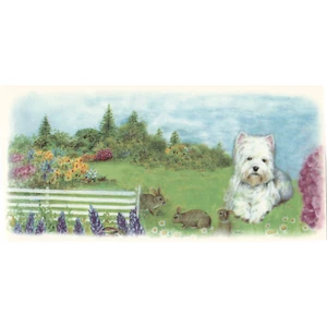 Calcomanía de cerámica tobogán acuático sobreesmaltado Westie Dog Wrap 1 pieza 7,5 x 0,5 pulgadas - Imagen 1 de 1