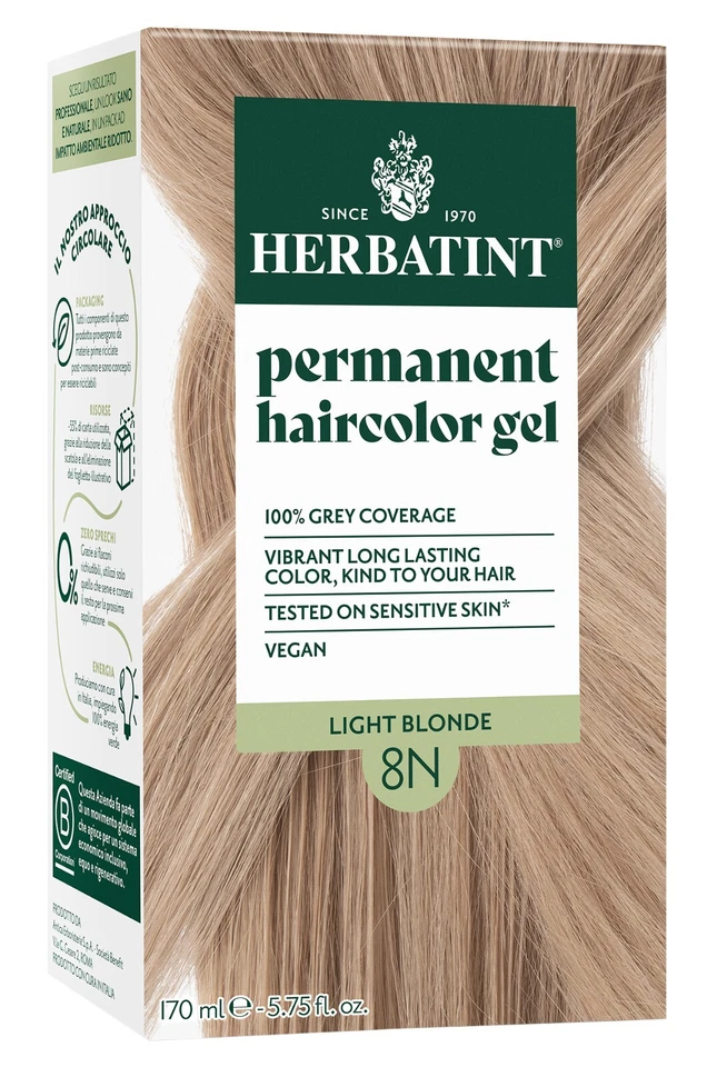 Herbatint 8N Light Blonde Ammonia Free Hair Colour 170ml