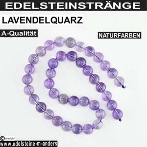 Edelstein Perlen Kugeln Lavendel Quarz Strang Schmucksteine Schmuckperlen 10mm - Bild 1 von 2