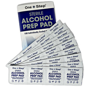 Alcohol Prep Pads 70% Isopropyl – 100 Individually Wrapped Large Wipes 4-Ply