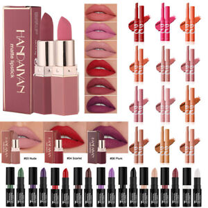 Velvet Matte Lipstick Long Lasting Waterproof Pigment Makeup Lip Gloss Nude US