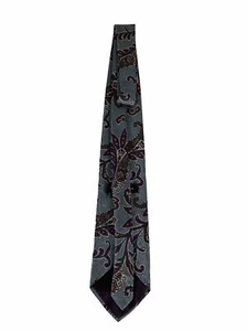 Christian Dior Monsieur Herrenkrawatte Vintage grau blau Paisleymuster 100 % Seide - Bild 1 von 7