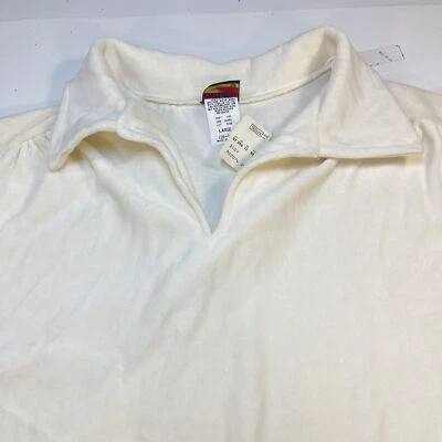 Camisa Pullover Vintage Deadstock Sears Allura Terciopelo Groovy Talla L Foto 1 de 4