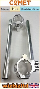 Cometa cromo 46 mm manillar pivotante clips Kawasaki ZRX1100 todos los años HCP46CH - Imagen 1 de 8
