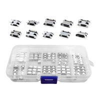 Gimax 100sets Mini USB 5 Pin Male Plug Socket Connector&Plastic Cover for DIY Black white Gimax 100sets Mini USB 5 Pin Male Plug Socket Connector&Plastic Cover for DIY Black white