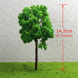 G14070 8pcs Model Train Layout O Scale 1:50 Green Model Trees Iron Wire 14cm - Picture 1 of 4