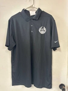 Nike Black Golf Mens Polo Logo GREIF REGION Size L DC1963-010 - Picture 1 of 15