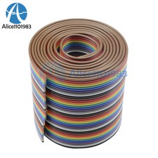1M 3.3ft 40 Way 40 pin Flat Color Rainbow Ribbon IDC Cable Wire Rainbow Cable