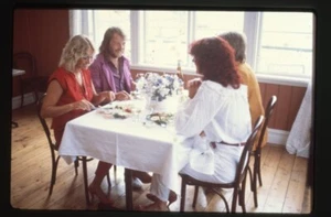 ABBA 1970's candid photo shoot at restaurant rare Original 35mm Transparency - Picture 1 of 1