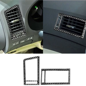 2Pcs Carbon Fiber Side AC Air Vent Outlet Cover Trim For Lexus GS 2006-2011 - Foto 1 di 8
