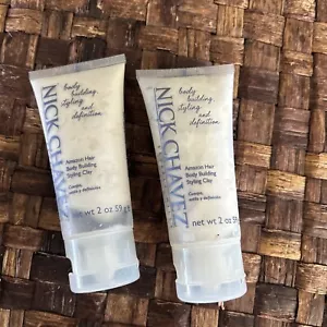 2 NICK CHAVEZ Amazon Hair BODY BUILDING Styling CLAY, 2 oz Each New - Picture 1 of 1