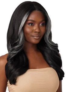 Outre AVANI (Midnight Frost) Synthetic Glueless HD Transparent Lace Front Wig - Picture 1 of 6
