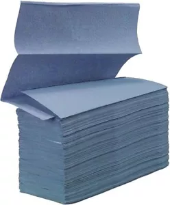 Interfold V-Fold Papierhandtücher | Blau | 1-lagig | Packungen à 900/1500/3600 - Bild 1 von 1