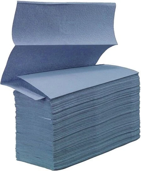 STUFF 4 OFFICE Interfold V-Fold Paper Hand Towels | Blue | 1-Ply | Packs of 900/1500/3600