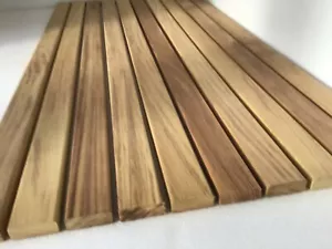 Iroko Hardwood Garden Bench Table 10 Solid African Teak Slats 1525mm (5ft) - Picture 1 of 9