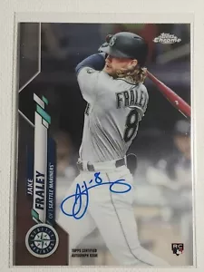 2020 Topps Chrome Jake Fraley RC Autografo Mariners, Raggi Auto Card Firmato - Foto 1 di 2