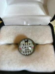 Anillo para gatos ""Keep Calm And Love"" solo anillo sin caja, es ajustable por tamaño - Imagen 1 de 1