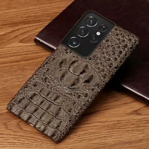 Luxus Krokodil Maserung Textur Rückseite Hülle für Samsung Galaxy S21 Ultra S20 FE - Bild 1 von 16