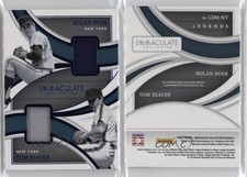 2022 Panini Immaculate Legends Dual Materials Blue /10 Nolan Ryan Tom Seaver HOF