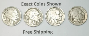 1926 1927 1928 1929 Indian Head Buffalo Nickels 4 nice coins - Picture 1 of 2