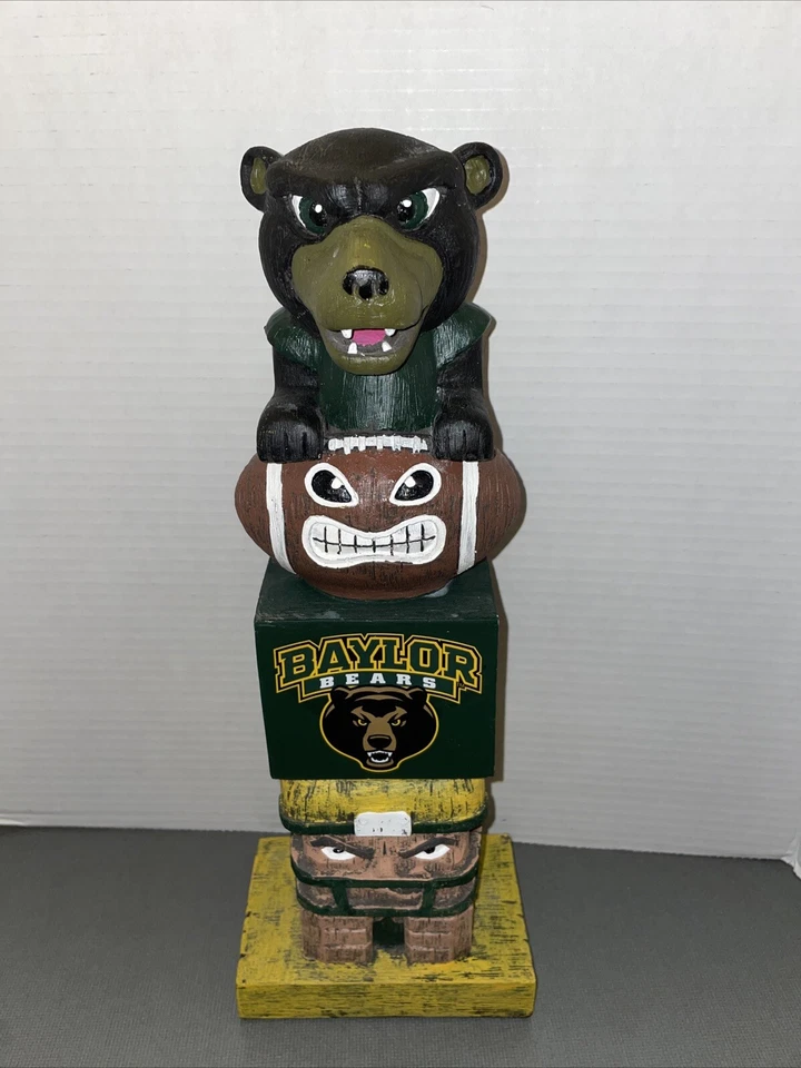 Baylor University Bears Tiki Tiki Totem Statue Baylor Bears My Evergreen 16”