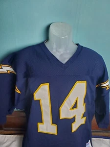 Vintage 80er Champion Dan Fouts Chargers Trikot Herren Gr. XL #14 NFL Nylon USA - Bild 1 von 8