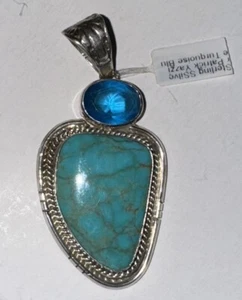 Vintage Large 3” NAVAJO PENDANT 9.25 Sterling Signed PATRICK YAZZIE - Picture 1 of 4