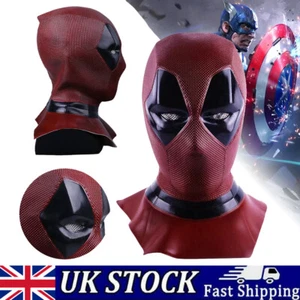 Deadpool 3 Helmet Latex Mask Cosplay Unisex Adult Halloween Full Face Mask Party - Picture 1 of 24