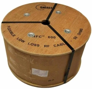 Cavo coassiale Low Loss 600 RFC600 LMR-600 LMR600 Shireen Times bobina 500 piedi - Foto 1 di 2
