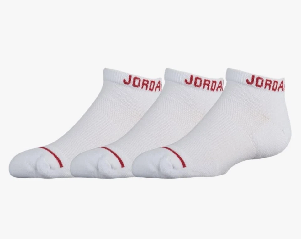 Nike Kid's Air Jordan No-Show Socks Black 3 Pair Size 10C-3Y UJ0008-001