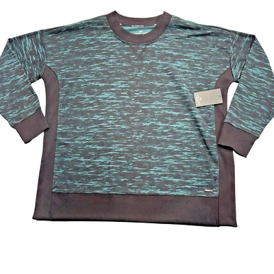 Suéter Andrew Marc Sport Manga Larga Top Abeto y Negro Talla XL Dobladillo Dividido Foto 1 de 4