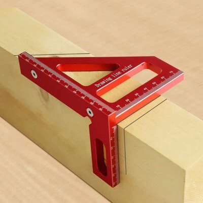 3D Multi-Angle Measuring Ruler,45/90 Degree Aluminum Alloy Woodworking Square Pr - Image 1 of 4
