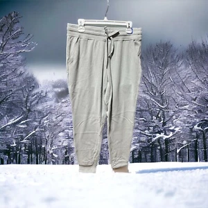 Marc New York Ladies' Ribbed Drawstring Jogger, Cement Large - Picture 1 of 2