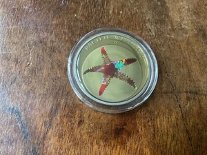 Pièce de 1 $ étoile de mer Prisme Pacifique Wildlife République des Palaos 2007 - T6 - Photo 1/2