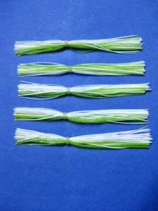 5 Falda de silicona BLANCO/VERDE CARTA 5-9270 Señuelo cebo giratorio zumbido plantilla aparejo bajo - Imagen 1 de 1