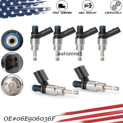 Inyectores de combustible 6X 06E906036F para Audi A4 A5 Quattro A6 Q5 3,2 L V6 2008-2012 NUEVO Foto 1 de 4
