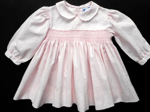 Girls Carriage Boutiques Smocked Pink Party Portrait Dress 9 mos Church - Picture 1 of 3