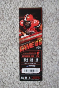 CLEVELAND BROWNS VS NEW YORK JETS 10/30/2016 FULL TICKET~ JOEL BITONIO - Picture 1 of 1