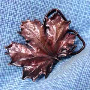 Vestido Hoja de Arce Hebilla Cinturón Hippie 3D Naturaleza Realista De Colección 1974 Bergamota.GMP027 - Imagen 1 de 10